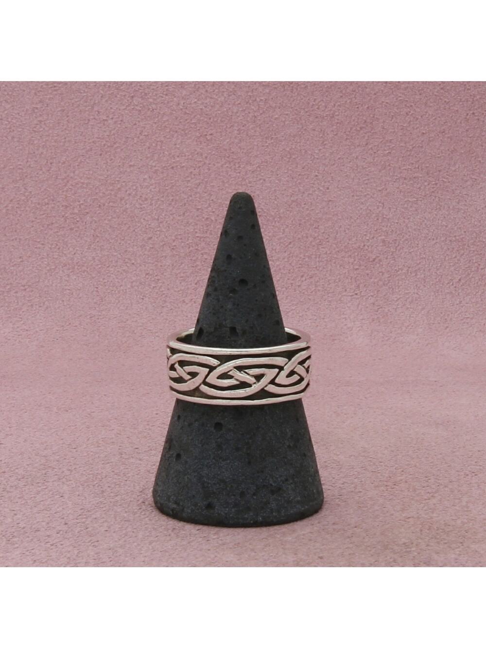 sterling silver mens celtic knot band ring size 9